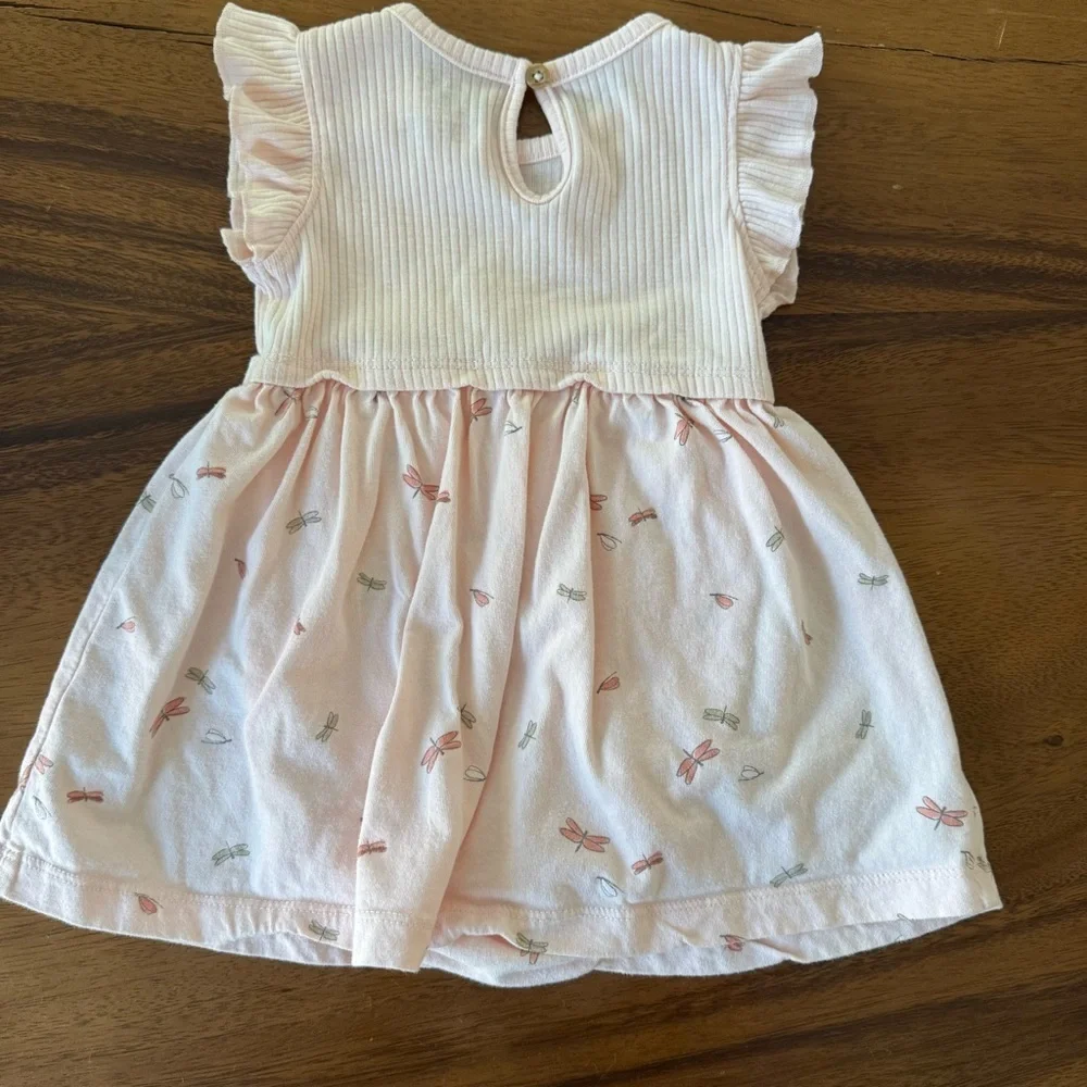 Carter's Light Pink Ruffle Sleeve Dress Size 12M - Picture 3 of 6